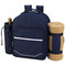 Picnic at Ascot - Deluxe Equipped 2 Person Picnic Backpack w/Cooler, Insulated Wine Holder & Blanket - Navy | James Anthony Collection