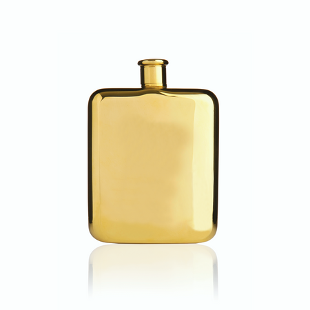 Viski Belmont Gold Plated Flask | James Anthony Collection