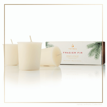 Thymes Frasier Fir Votive Candles - Set of 3 | James Anthony Collection