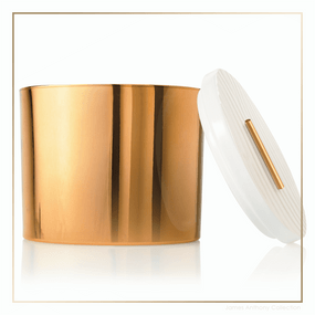 Thymes Frasier Fir Gilded Collection Gold 3-Wick Ceramic Candle - UPC 637666044910 | James Anthony Collection