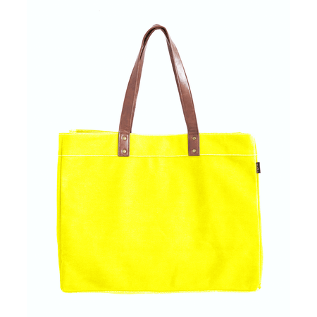 Maika Waxed Mustard Canvas Carryall Tote | James Anthony Collection