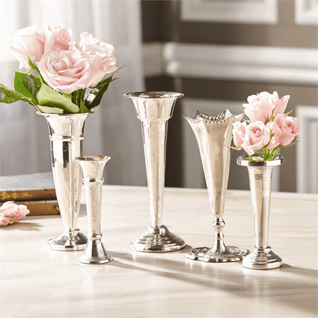 Two's Company Silver Plaza Vases - 5-Piece Set | James Anthony Collection