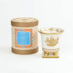 SEDA France French Tulip Classic Toile Petite Ceramic Candle (sf-00130ftu) | James Anthony Collection