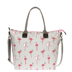 Sophie Allport Flamingos Oilcloth Oundle Bag | James Anthony Collection