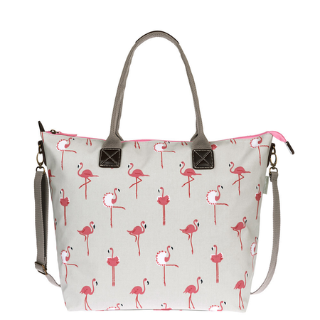 Sophie Allport Flamingos Oilcloth Oundle Bag | James Anthony Collection