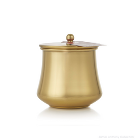 Thymes Simmered Cider Gold Kettle Cup Poured Candle