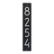 Whitehall Vertical Modern Address Plaque Black/Silver - James Anthony Collection