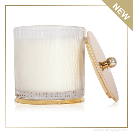 Thymes Frasier Fir Frosted Wood Grain Large Poured Candle | James Anthony Collection