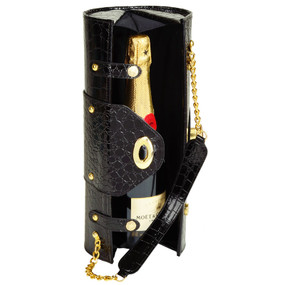 Picnic at Ascot Wine Purse in Black | James Anthony Collection