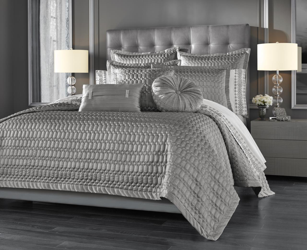 Luxembourg Silver Quilt by J Queen New York | Paul's Home Fashions