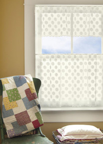 Polka Dot II Lace Tier Curtain - 734573124725