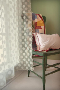 Polka Dot II Lace Curtain Panel - 734573124749