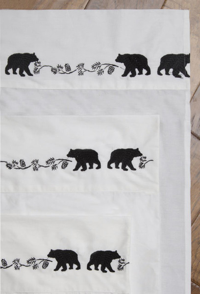 Bear Embroidered Sheet Set - 035731126620