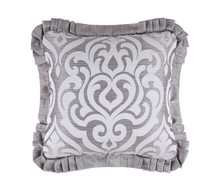 Luxembourg Silver Square Pillow - 846339039652
