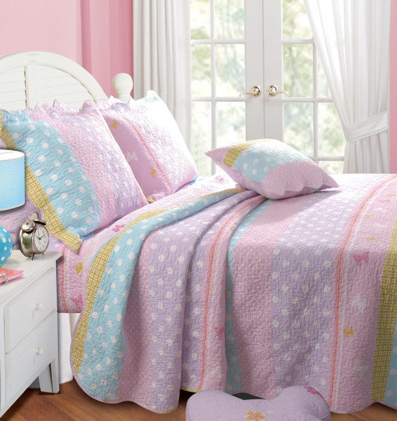 Polka Dot Stripe Quilt Collection -