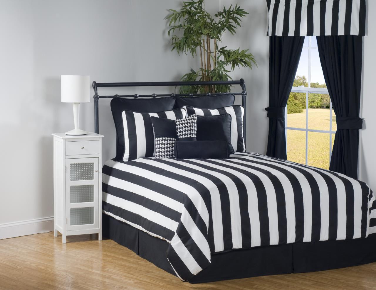 City Stripe Bed Skirt Drop Surcharge by Victor Mill Paul's Home