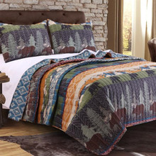 Black Bear Lodge Quilt Set - 636047362926