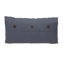 Linen True Blue Rectangular Pillow - 754069451494