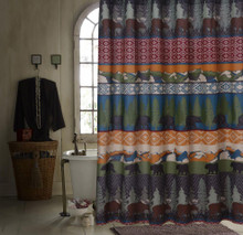 Black Bear Lodge Shower Curtain - 636047362995