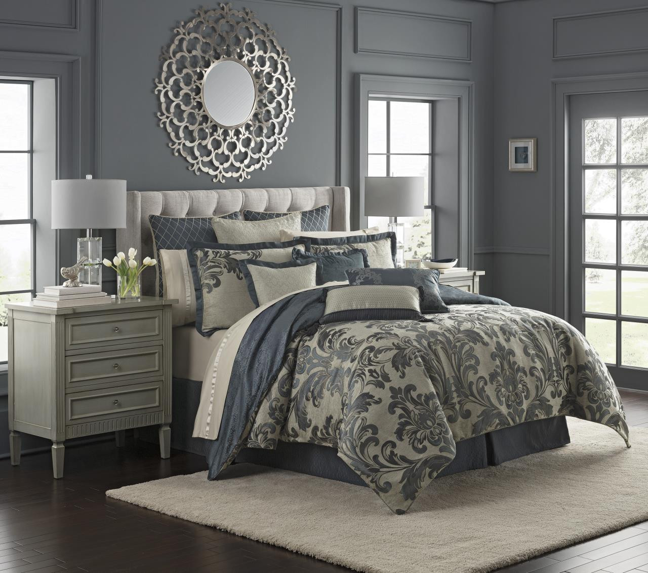 Everett Teal Bedding Collection -