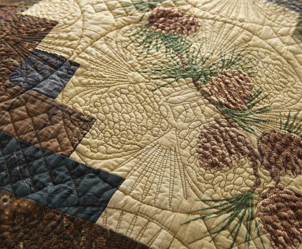 Cabin Raising Pine Cone Quilt Collection -