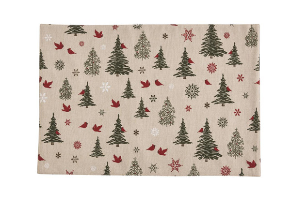 Woodland Christmas Printed Placemat Set - 762242430037