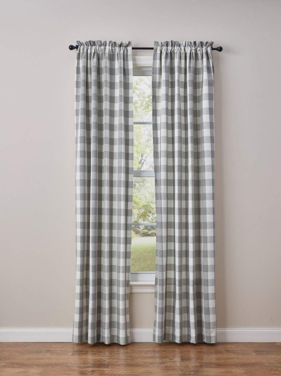 Wicklow Gray & White Curtain Collection -