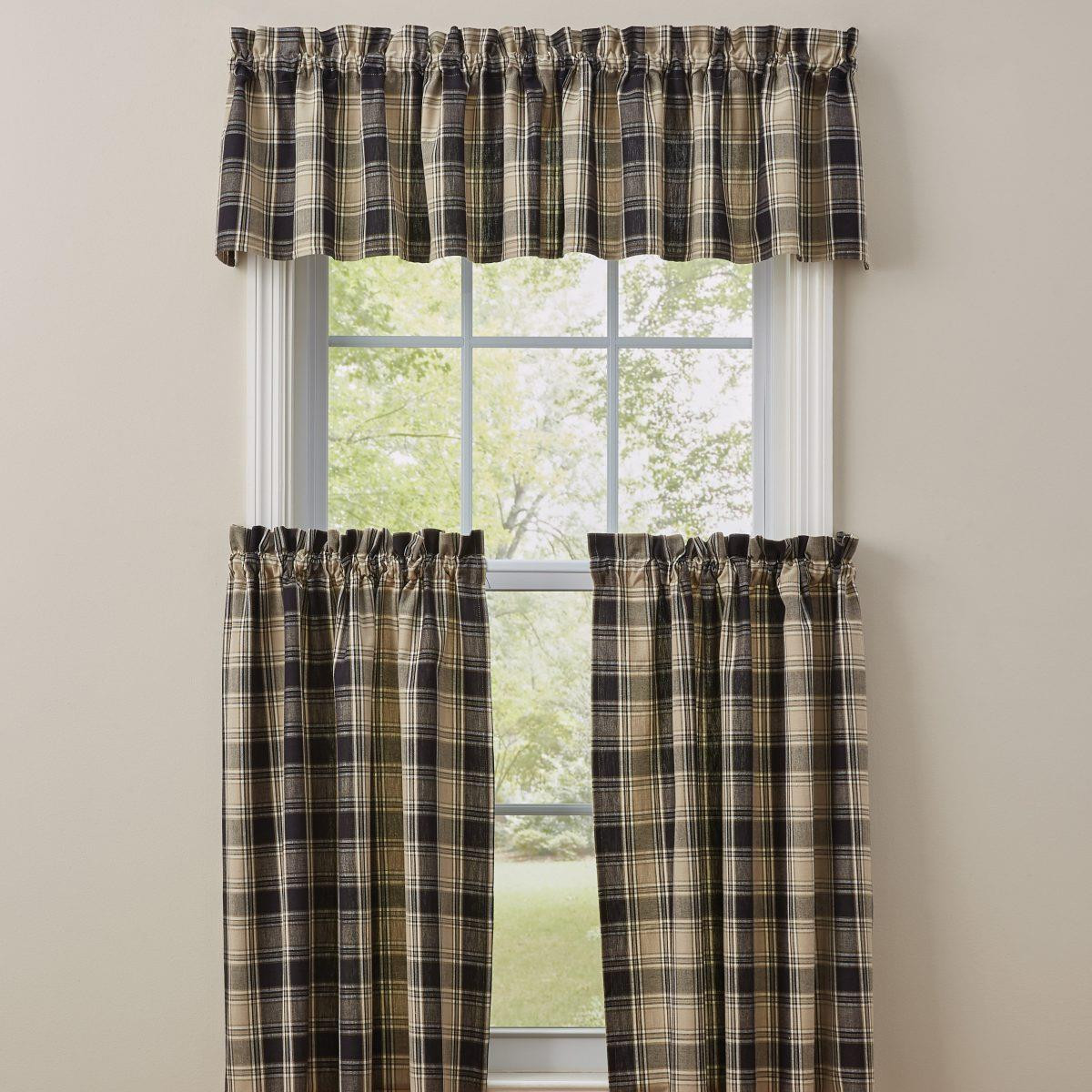 black and tan curtains