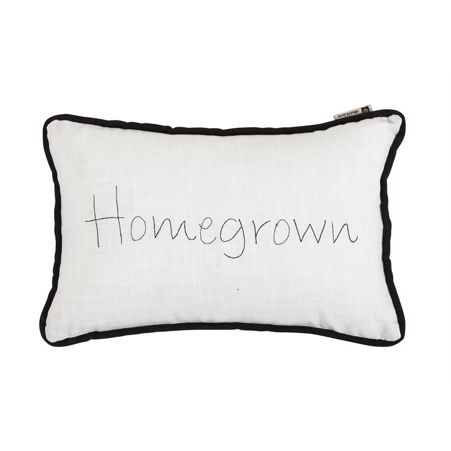 Homegrown Embroidery Pillow by HiEnd Sccents Paul's Home Fashions