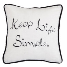 Keep Life Simple Embroidery Pillow - 819652021130