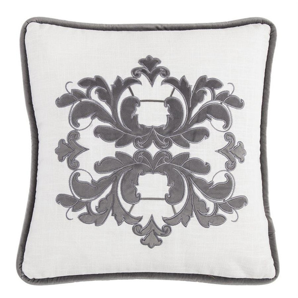 Square Gray Linen Pillow - 819652020454