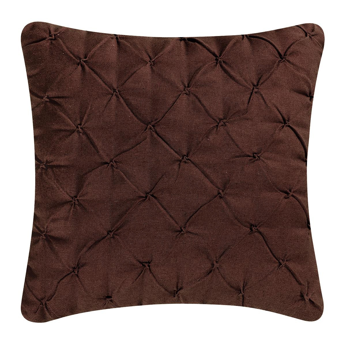 C&F Home Diamond Tuck Brown Pillow Paul's Home Fashions