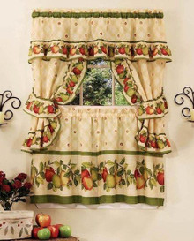 Apple Orchard Cottage Tier Curtain Set - 054006621301