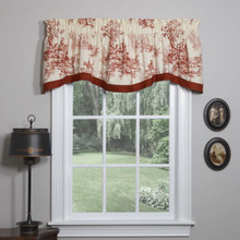 Bouvier Red Shaped Valance - 138641170360