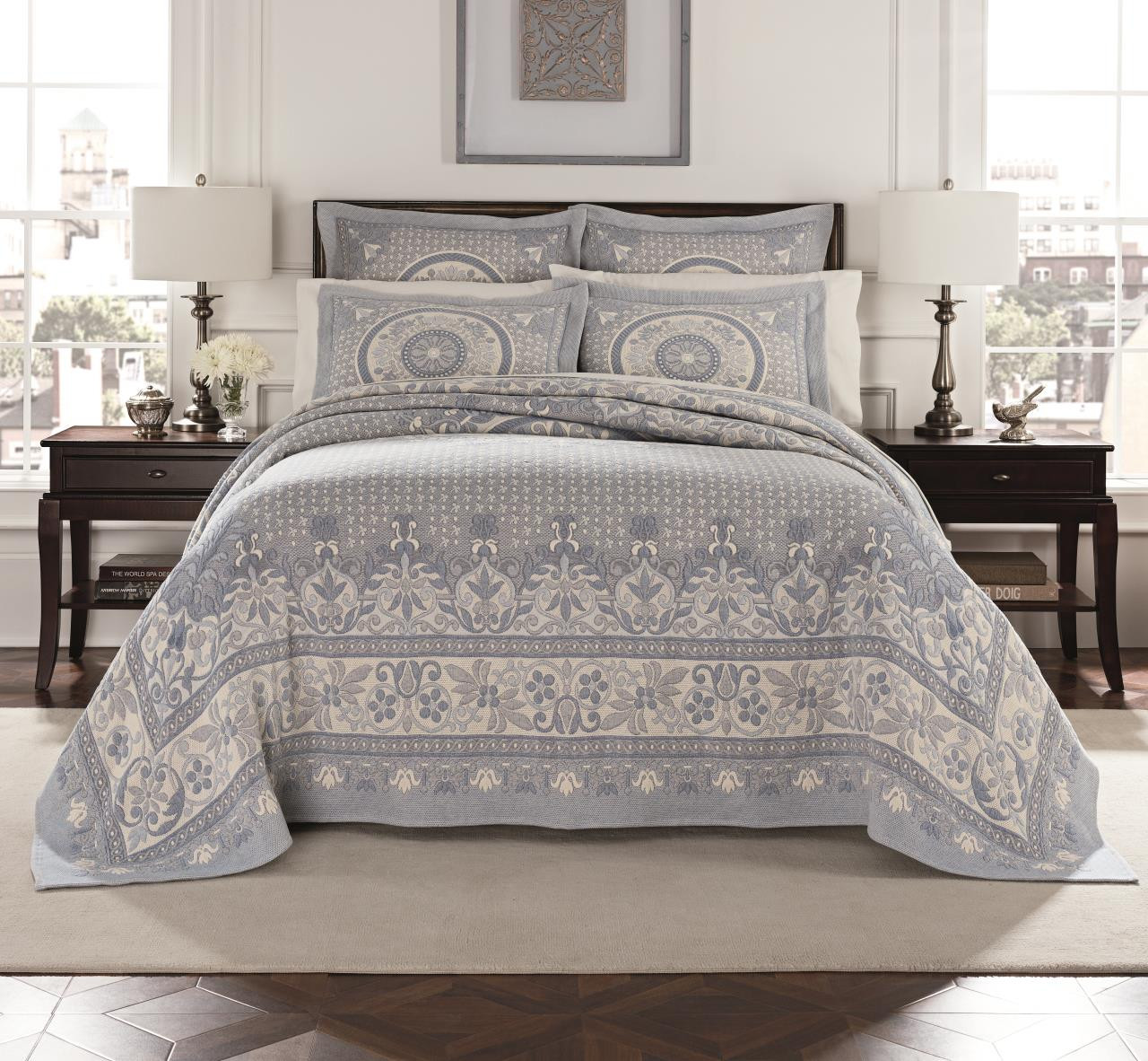 Basset Blue Matalesse Bedding Collection -