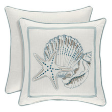 Water's Edge Aqua 16" Square Pillow - 846339098345