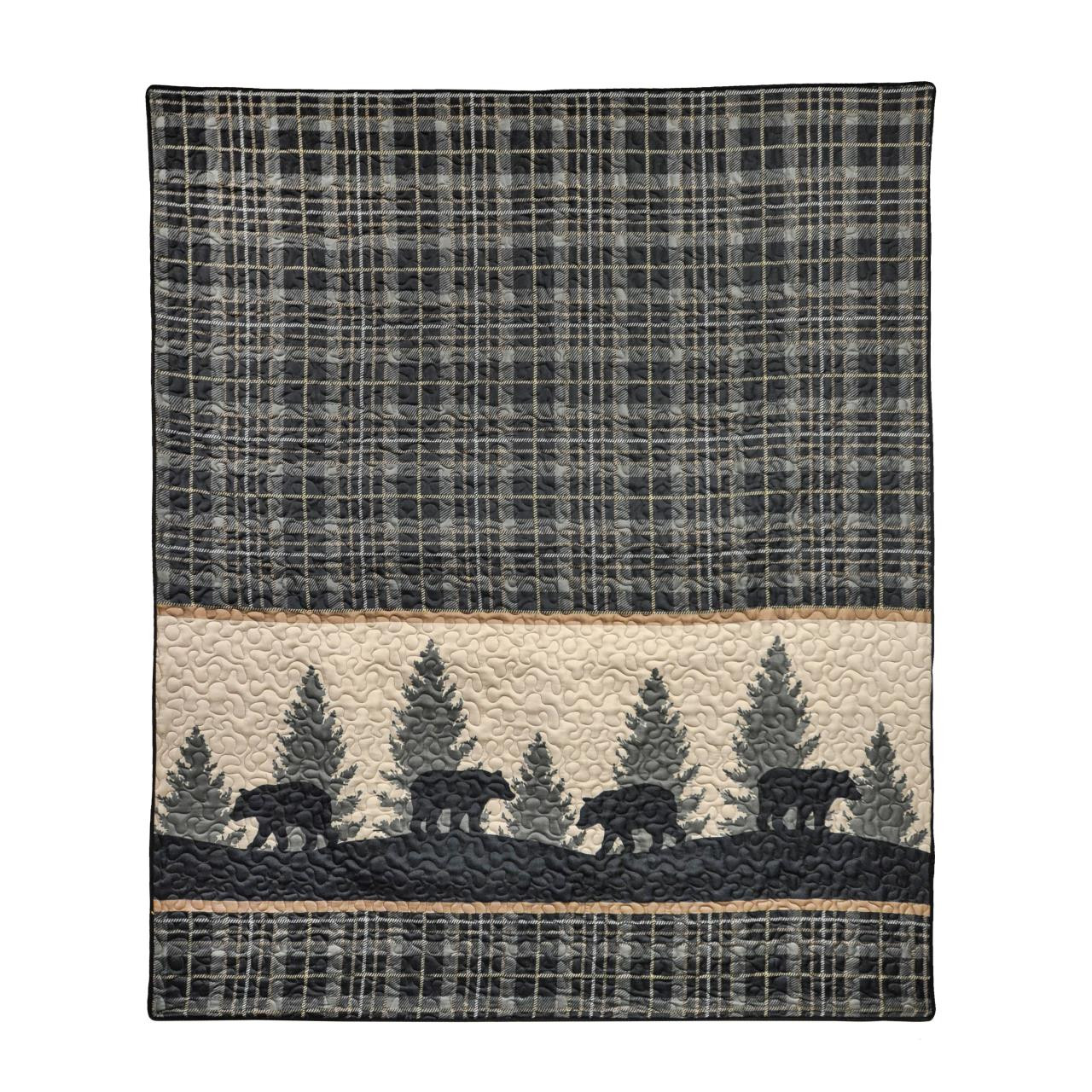 Bear Walk Plaid Throw by Donna Sharp Paul's Home Fashions