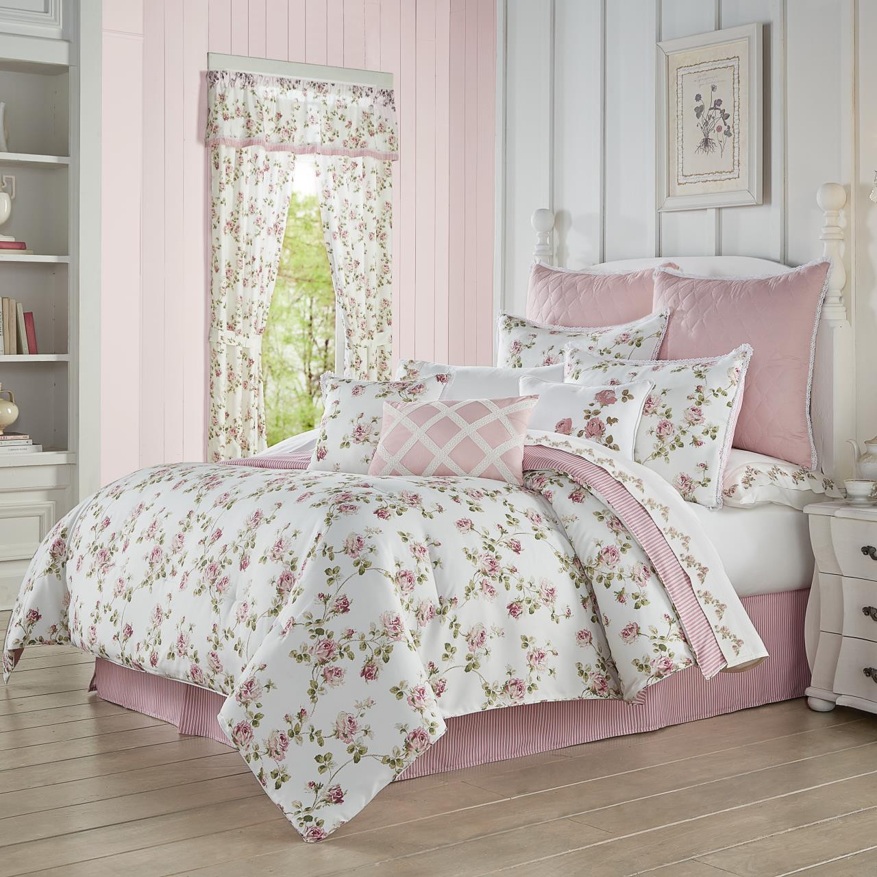 rose様☆コットンレース付きヌビバッグ Rosemary Rose Bedding Collection by Royal Court | Paul's Home Fashions