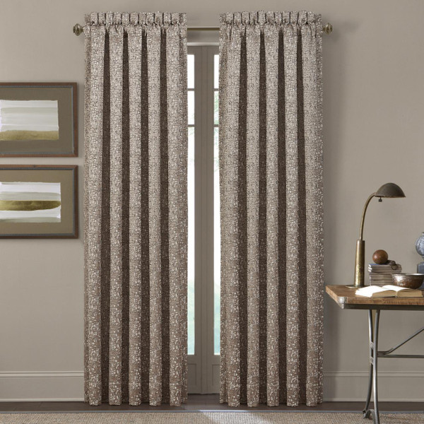 Cracked Ice Taupe Curtain Pair - 193842104774