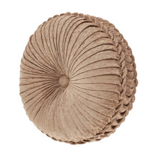 Luciana Beige Tufted Round Pillow - 193842103692