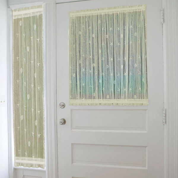 Sand Shell Lace Door Panel - 734573098064