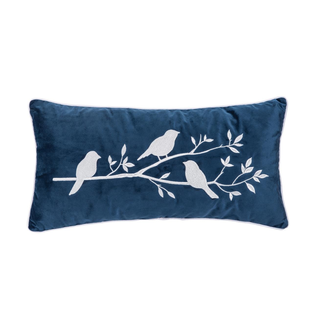 birds on a branch pillow
