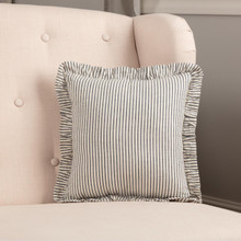 Hatteras Seersucker Blue Ticking Stripe Fabric Pillow - 840528179969