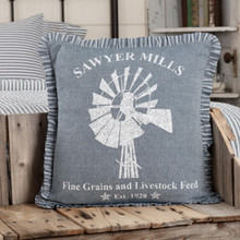 Sawyer Mill Blue Windmill Pillow - 840528180347