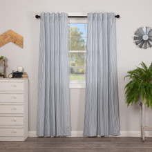 Sawyer Mill Blue Ticking Stripe Curtains - 840528180415