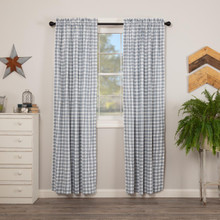 Sawyer Mill Blue Plaid Curtains - 840528180491