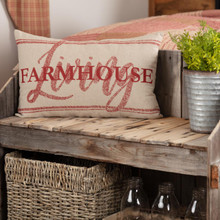 Sawyer Mill Red Farmhouse Living Pillow 14x22 - 840528180927
