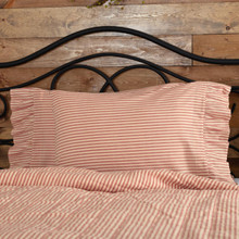 Sawyer Mill Red Ticking Stripe Pillow Case Set - 840528184420