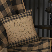 Black Check Prim Blessings Pillow - 840528154027