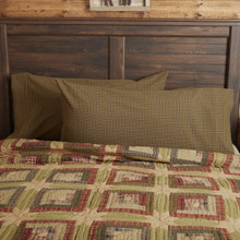 Tea Cabin Green Plaid King Pillow Case Set - 840528189876